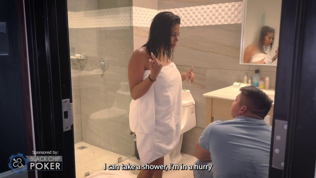 Horny Latina Kesha Ortega Gets Naked and Fucks the Plumber