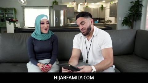 HijabFamily - Violet Gems naughty proposal for her coach Peter Green
