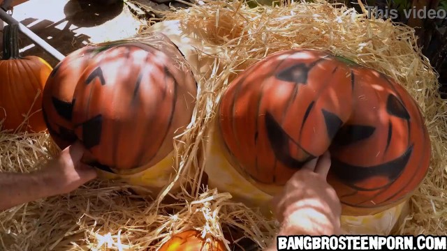 Fucking two big pumpkin asses