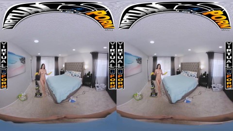 VIRTUAL PORN - Big Tit Latin Maid Sandy Love Servicing Your Big Cock #VR