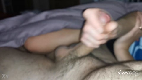 Wife doing handjob