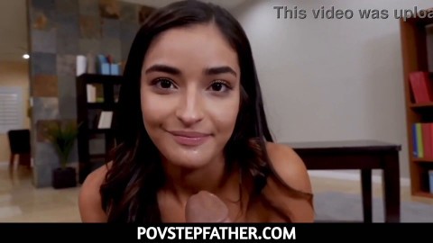 PovStepFather - Blindfolded stepdaughter gets stepdaddy's cock - Emily Willis hot
