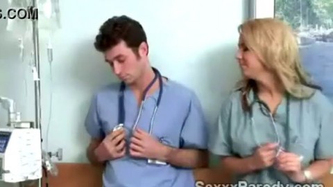 Beautiful horny nurses xxx get pumped in naughty parody