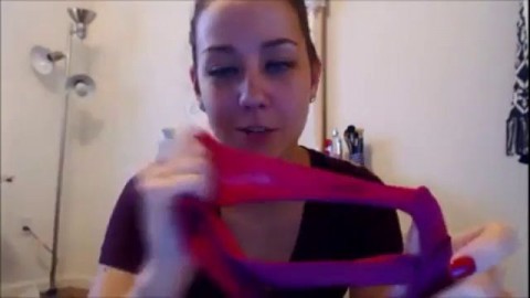Cam Girl Smelling Dirty Panties - more at my