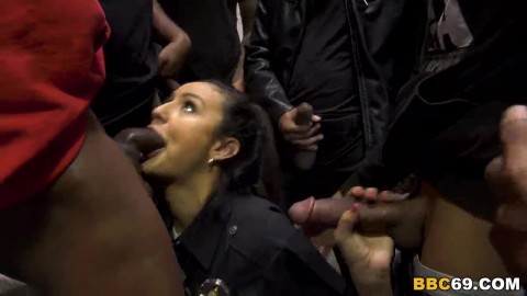Police Officer Eliza Ibarra Deepthroats Every Big Black Cock porn
