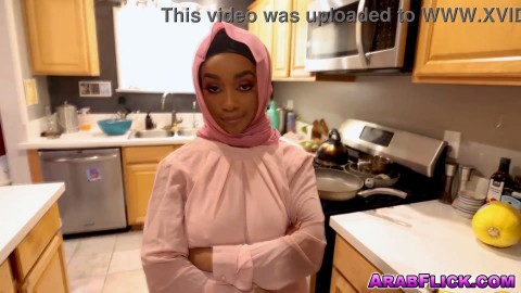 Hijab wearing babe Lily Starfire having a taste of an American cock and is eager to have it inside her porn