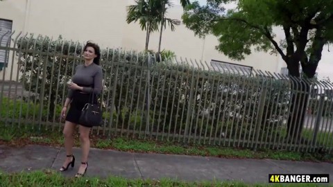 Massive Tits Becky Bandini jumps in Vanfor a Hot Taco Fuck porn