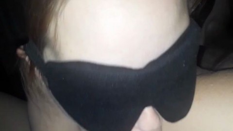 Blindfolded wife sucking cock porn