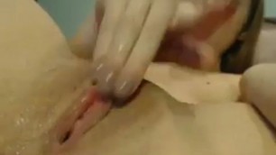 Hot Chick Fingering Her Pussy Close Up
