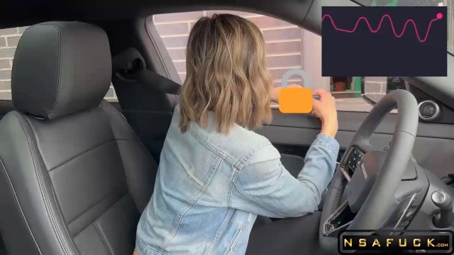 Serenity Cox The Public Drive Thru Orgasm with a Lush Remote Controlled Vibrator