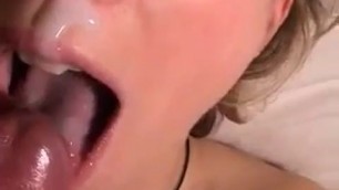 He finished in the mouth wife mouthful of sperm