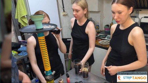 Unscripted Experiences! These lesbians are working in a cafe. But what they do behind closed doors?