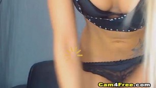 Horny Blonde Cambabe Masturbate and Strips on Cam