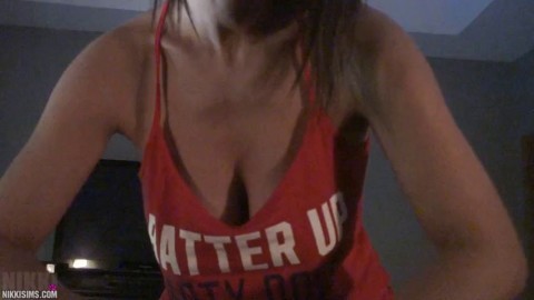 Nikkisims Batter Up Wmvlewd Wife Tries Big Cock HD