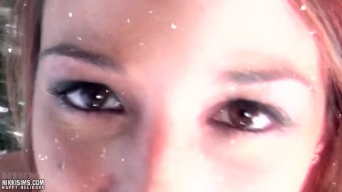 Nikkisims Nikki Christmas Full Lewd Skinny Pussy