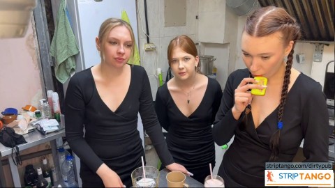 Share These lesbians are working in a cafe. But what they do behind closed doors?