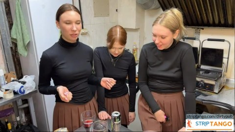 Freedom to Explore: Dive Deep Anonymously and Safely! These lesbians are working in a cafe. But what they do behind closed doors