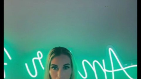 Amber Hayles Teasing Neon Sign