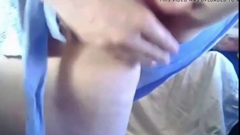 Blonde Babe fucks a dildo on webcam