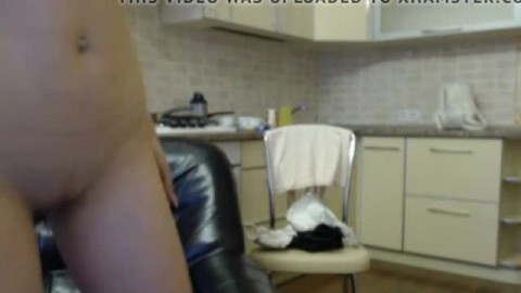 Petite Blonde Babe masturbating on webcam