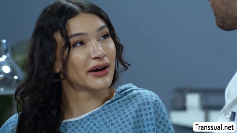 Shy TS patient enjoy sucking n riding doctors dick