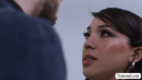 My TS secretary is craving for my big dick