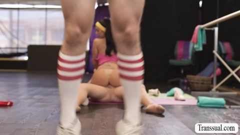 Zumba instructor joins his couples client in sex