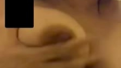 Amateur Latina wife on video chat showing her boobs