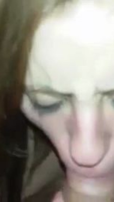 Amateur GF blowjob with huge facial cumshot