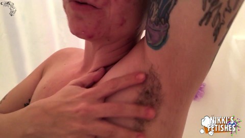 NIKKISFETISHES - Hot MILF Hairy Armpits in the Shower JOI