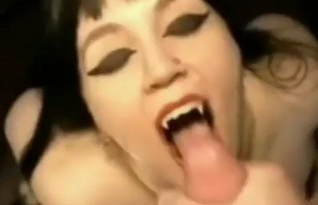 Vampire Blowjob cumshot facial and POV porn