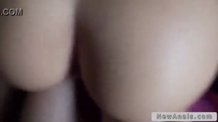 Slender girlfriend enjoys first time anal experience