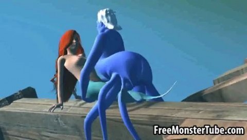 3D Little Mermaid Ariel Gets Fucked Hard By Ursula anime fantasy and cartoon