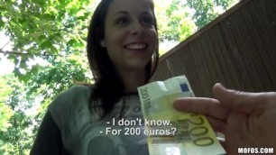Antonia Sainz Petite Brunette Sucks Dick For Cash