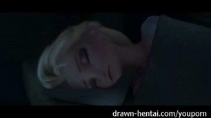 Frozen Hentai Elsas wet dream parody animation and princess porn