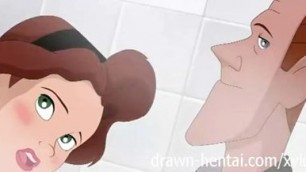 Iron Giant Hentai Shower with Annie cartoon porn