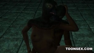 Masked 3D cartoon babe having some steamy rough sex fantasy and bizarre porn,  uploaded by mefistogerensky