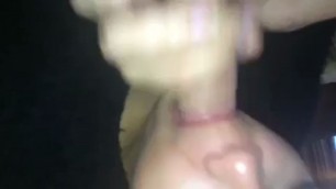 Hot sexy teens spits out jizz and swallows it