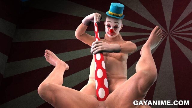 Fat cartoon clown ass fucking hot and horny 3d muscle stud