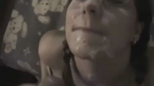 bitch gets world class facial on the face
