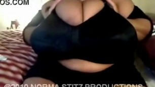 norma stitz big black woman blowing her huge tits