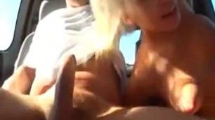 Blonde French Canadian Bimbo Kelly Summer needs a ride back home in Montreal