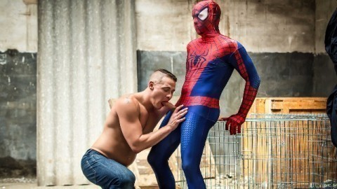 muscle spiderman gay porn