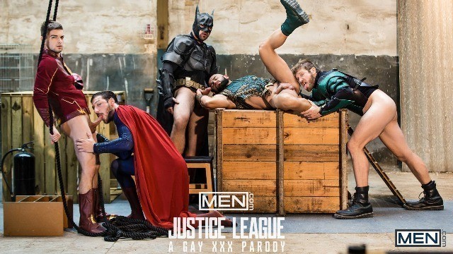 Men - The Hard Orgy Of Superheroes. (Just Dick League : A Gay XXX Parody Part 4)